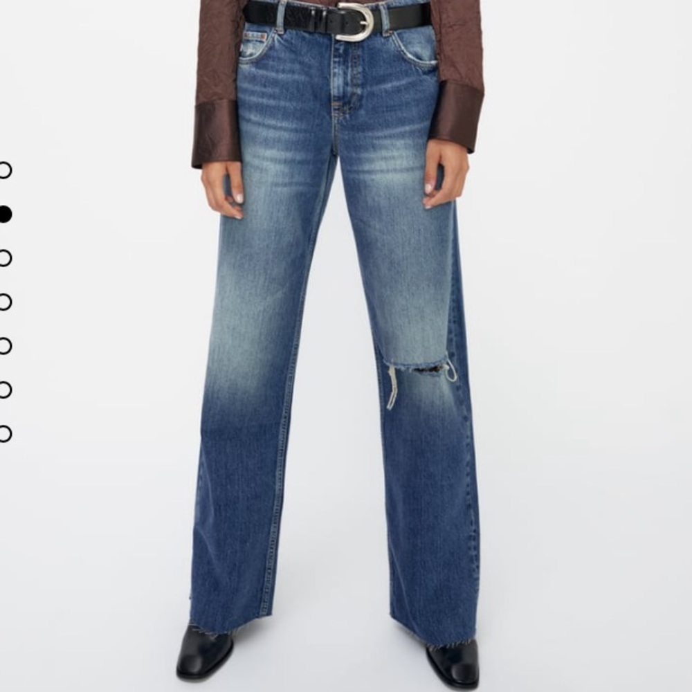 NWT zara 90’s full length jeans mid rise